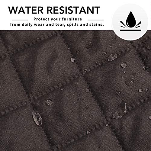Image of Easy-Going Sofa Slipcover L Shape Sofa Cover Sectional Couch Cover Chaise Lounge Cover Reversible Sofa Cover Furniture Protector Cover for Pets Kids Children Dog Cat (X-Large, Chocolate /Chocolate), Machine Washable