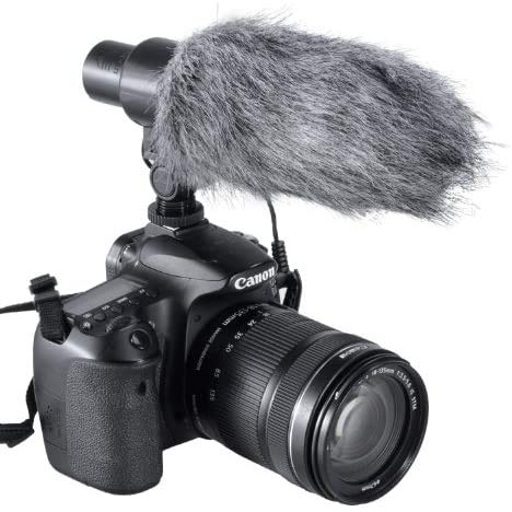 Aputure V-Mic D1 Super-Cardioid Directional Condenser Shotgun Microphone with Windscreen, Windshield and Cold Shoe Mount,Low-cut Filter,Video Shooting For Canon / Nikon / Sony Etc DSLR Camera