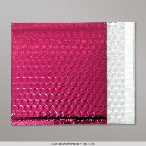 50 Pink Metallic Bubble Wrap Lined Padded Mailing Gift Envelope/Bag CD Size
