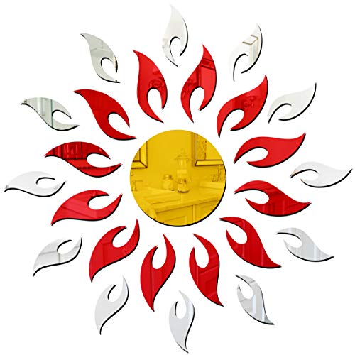 Image of Bikri Kendra - Sun Multi Color Mirror Wall Stickers (Multicolor 3)