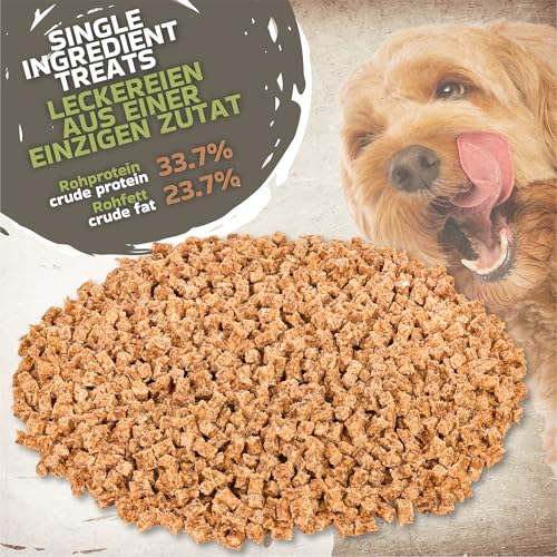 Trainingssnack für Hunde Kaninchenfleisch 1kg (ca. 1400 Stück) – Getreidefreie Trainingswürfel – Monoprotein Hypoallergen