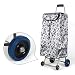 SYue Acier Inoxydable 4 Roues Chariot à provisions Poids léger Grande capacité Chariot à Bagages Chariot Poussoir Sac