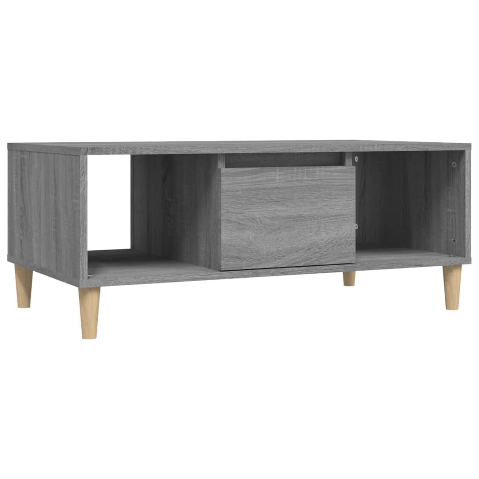 Homgoday Table basse grise Sonoma 90 x 50 x 36,5 cm, table d'appoint en bois d'ingénierie, table d'appoint pour salon, salle de réception d'invités, chambre à coucher et mobilier de bureau