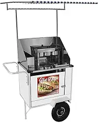 Carrinho de Hot Dog Cefaz Simples Branco Pneumáticas e Toldo Bs08p/t