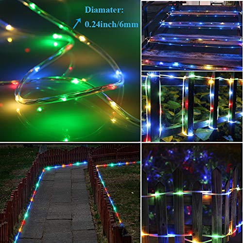 B-right Rope Lights Outdoor, 72ft 336 LED String Lights Plug in 8 Modes Extendable Dimmable Waterproof Rope String Lights for Party Patio Garden Tree Decor, ETL-Listed, Multicolor with Remote Control - Image 3