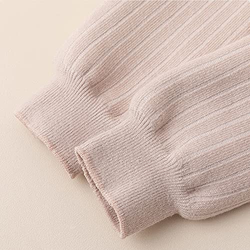 Girls Cotton Knit Tights Toddler Baby Girls Thick Fleece Warm Leggings Stretchy Dress Bottom for Kids Comfy Soft Sweatpants3