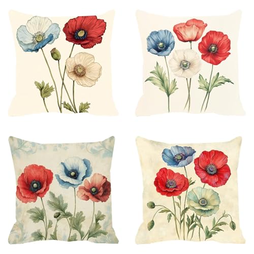 Housse de coussin extérieur imperméable 60x60cm rouge - 2