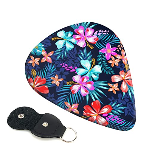 Lot de 6 médiators pour guitare acoustique, guitare électrique, basse, ukulélé – Fin, moyen et épais – Bleu floral - Les Beatles, Paul McCartney, John Lennon, RIngo Starr, George Harrison Lot de 6 médiators pour guitare acoustique, guitare électrique, basse, ukulélé - Fin, moyen et épais - Bleu floral