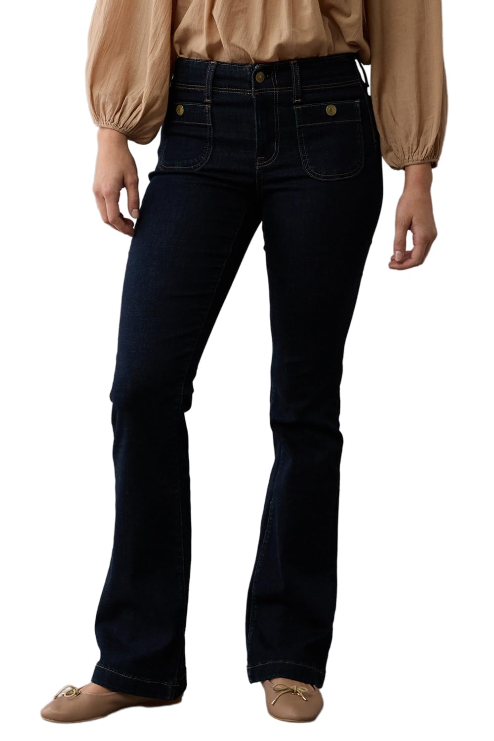 american eagle Women Navy Low Rise Kick Boot Jeans-picture-26