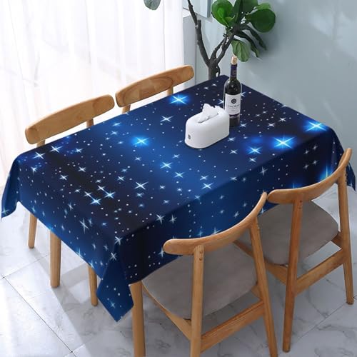 Nappe de table étoiles bleues 137,2 cm grand format pour réception chic - 2