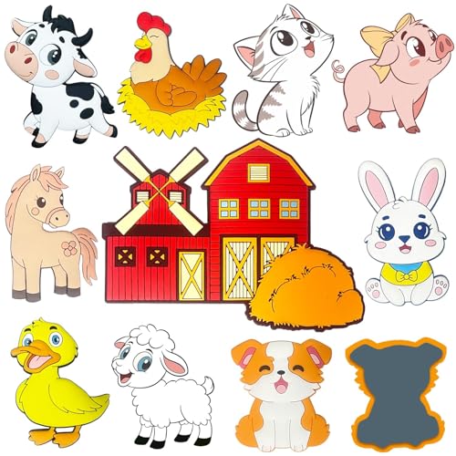 Cute Fridge Magnets for Toddlers 1-3, Large Size Refrigerator Magnets for Kids, Durbale Farm Animals Toddler Magnet Toys, Full Back Magnetic, Gift for Baby