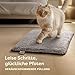 Knupis Selbstheizende Decke für Katzen Grau 60x45cm – Weich & kuschelige Katzendecke – Waschbarer Bezug – Mit Rutschfester Unterseite – Heizdecke für Katzen – Wärmekissen Katze – Grau