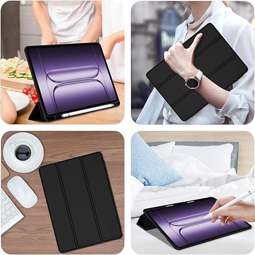 Image of TGK Case for OnePlus Pad 3 13.2 inch Tablet, Pad 2 Pro, Pad 4 Pro Case Trifold Smart Stand Cover (Black)