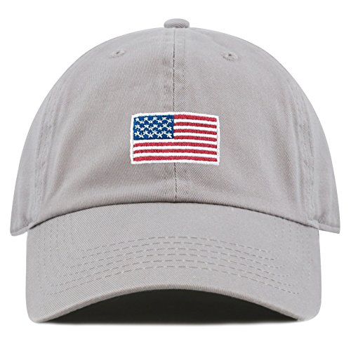 Image of USA Flag & Embroidery Premium 100% Cotton Low Profile Adjustable Baseball Dad Cap