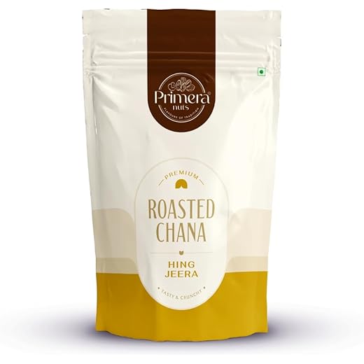 Primera Nuts Roasted Chana Hing Jeera, 150g, High Protein Gluten-Free Snack, No Onion-Garlic