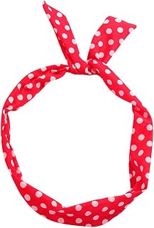 Tartan Dot Rockabilly Wired Hair Scarf Retro Wire Headband Band Paisley Polka Headband Headband Men