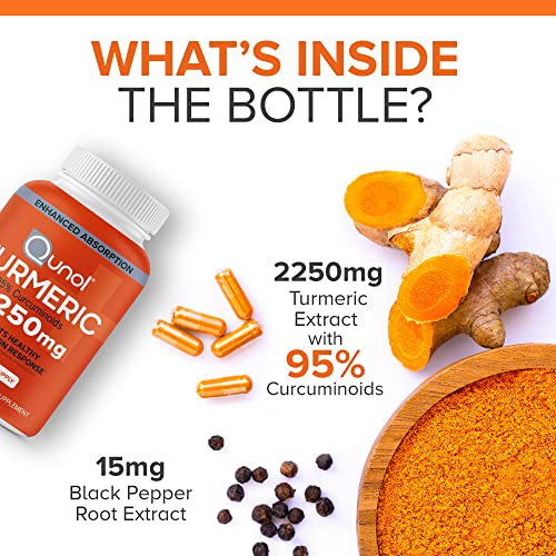 image for Qunol Turmeric Curcumin with Black Pepper, 2250mg Turmeric Extract wit