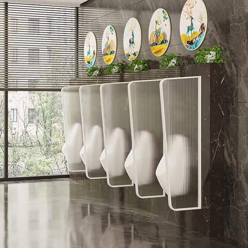 Pantalla de pared para inodoro y divisor de orinal con paneles antisalpicaduras 2