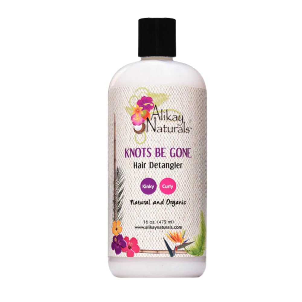 Alikay Naturals Knots Be Gone Hair Detangler Natural Aloe Vera, Hibiscus Flower 16 Ounce