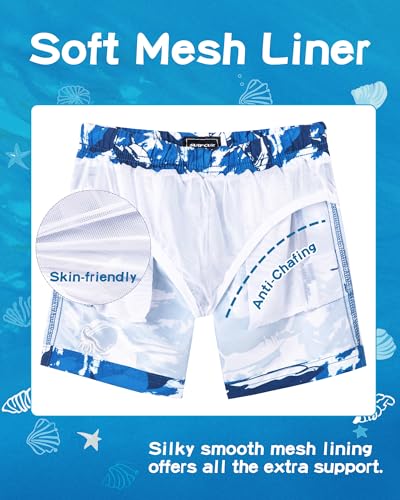 Image of SURF CUZ Boys Swim Trunks Toddler Swim Shorts UPF 50+ Bathing Suit for Boy Swimsuit Quick Dry Mesh Beach Boardshorts Swimwear
