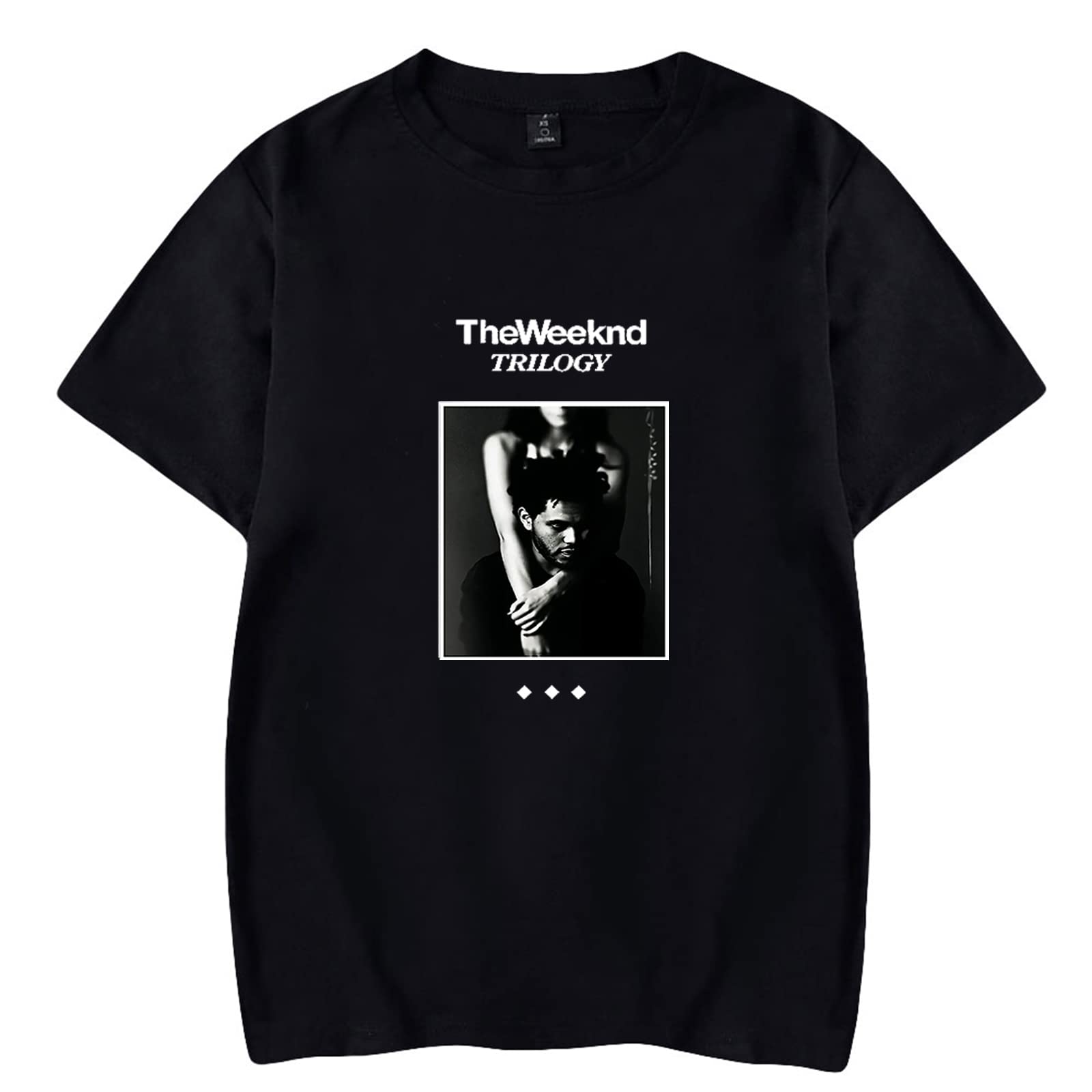 OUHZNUXT-Shirt The Weeknd Rapper Men's T-Shirt Trilogy Printed Women's Pullover Shirt Short Sleeve Cotton Xo Kids Hip-Hop Trend T-Shirt XX