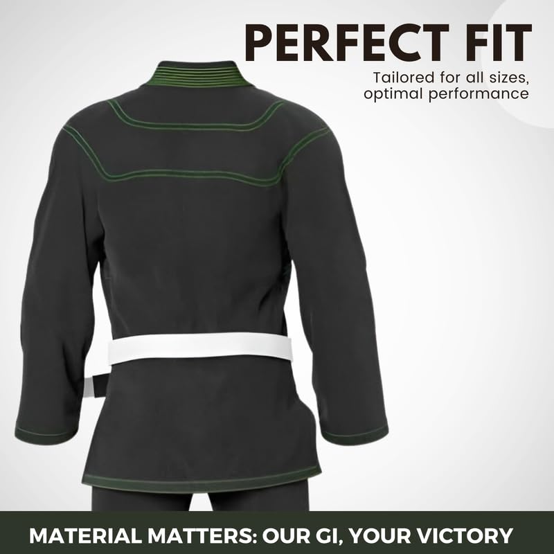 Rightpunch Ultimate Brazilian Jiu Jitsu Gi – Preshrunk Unisex Bjj Gi Lightweight 450 Gsm Cotton Fabric | Perfect Fit for Men Women and Kids | Premium Training Uniform with Comfort Sizing Guide | Grey