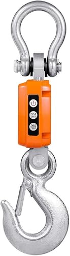 Miniatura 2 de Klau Escala de grúa de 2,204.6 lbs 2000 lb Escalas colgantes industriales resistentes Pantalla LCD con control remoto naranja para fábrica de granja