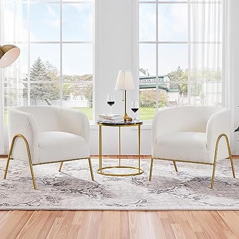 Yaheetech Boucle Accent Chair Set Cover
