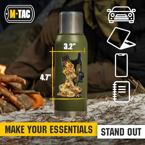 Image of M-Tac Morale Sticker Tactical Girl - 3D Sticker - Bumper Sticker - Tactical Military Stickers for Laptop, Tablet, Phone, Notebook, Car Bumper, Hard Hat (№5 Hooligan)