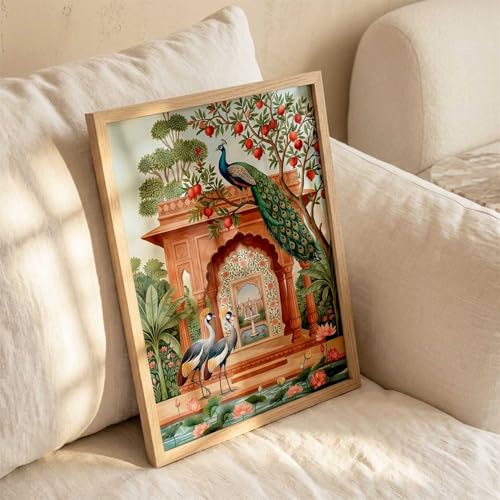 Image of kotart Indian Traditional Art Wall Painting Home Decoration With Frame For Living Room Bed Room Hotel Wall Decor Digital Reprint Engineered Wood (14X20 inch)