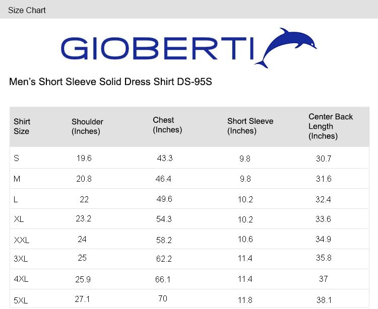 Gioberti Men's Short Sleeve Solid Dress Shirt Large Red