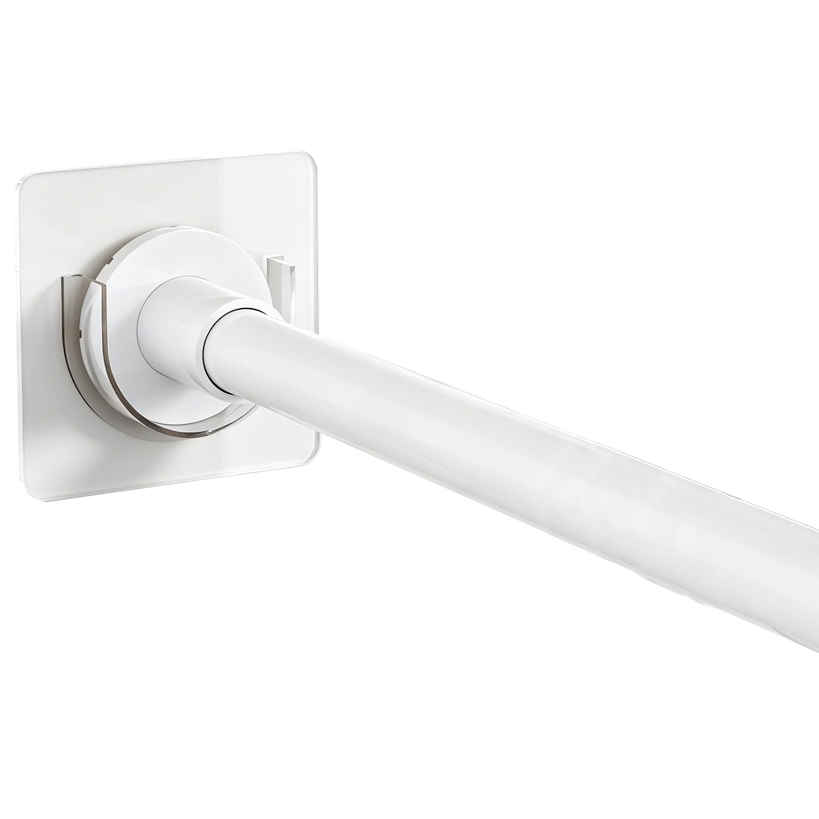 Carbon Steel Spring Curtain Rod 14-102in Adjustable Shower Curtain Rod No Drill, for Windows Bathrooms Closets(White,35-50cm/14-20in)