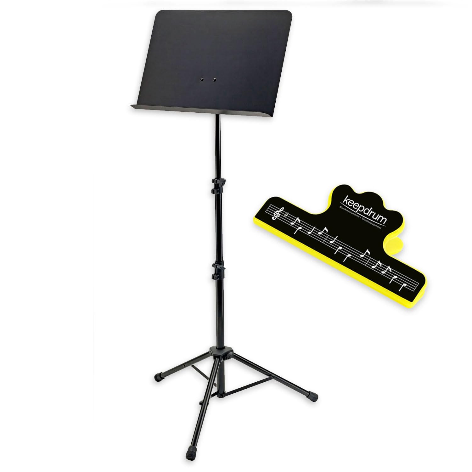 K&M 11870 Notenpult Orchesterpult mit keepdrum Notenklammer