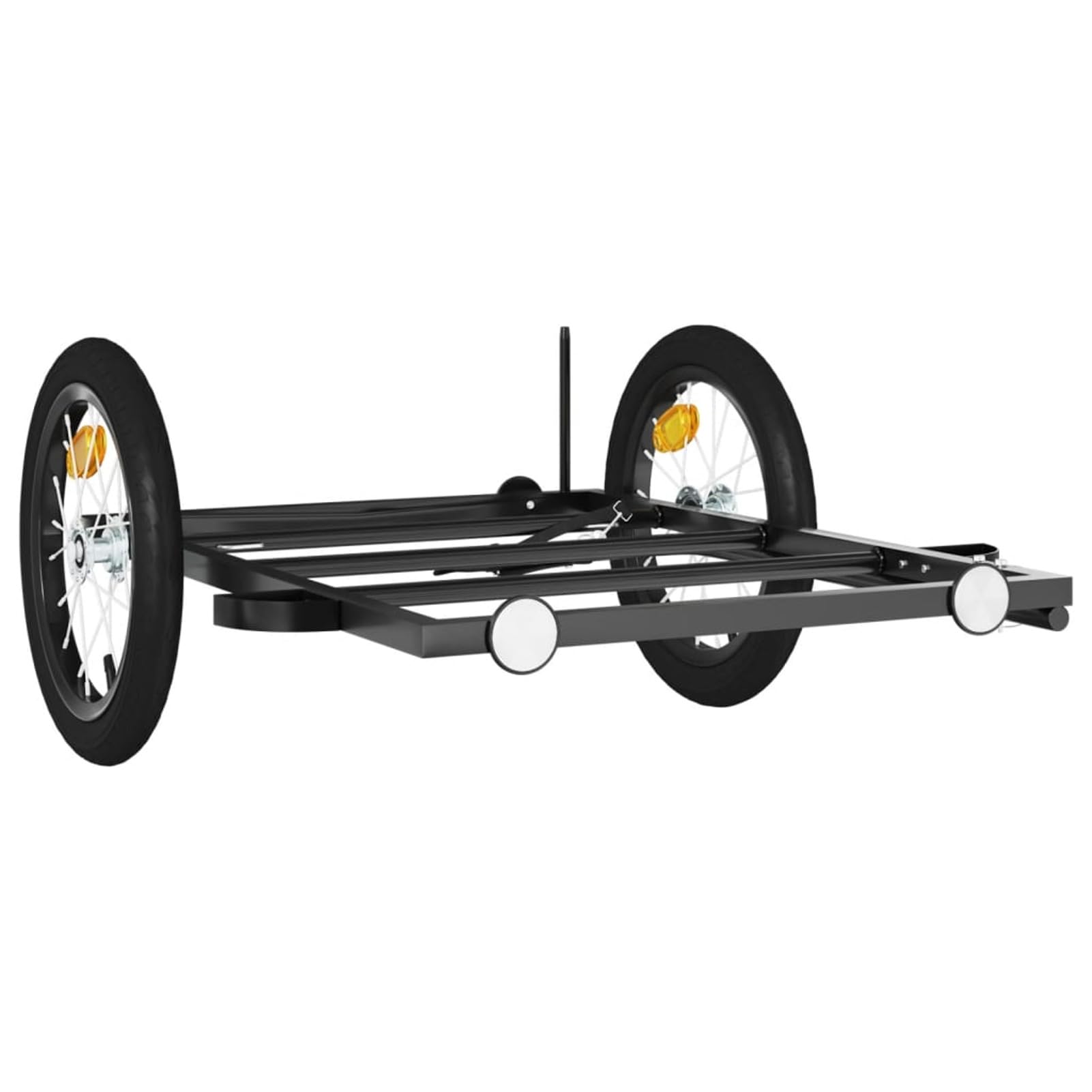 ShGaxin Fahrradanhänger Schwarz 126x63x34 cm Eisen, Fahrrad Anhänger, Lastenanhänger, Handwagen, Fahrrad-lastenanhänger, Lastenfahrrad - 94205
