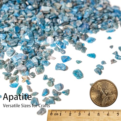 Image of Apatite Crystal Chips Bulk 1lb, 900+ Pieces, 5-8mm Natural Gemstones