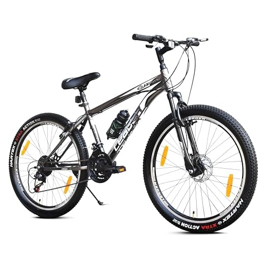 Leader Gladiator 26t Mountain Bike Multispeed (21 Speed) Gear Cycle | Free Pan India Installation| Front Suspension and Disc Brake (26T, Grey)