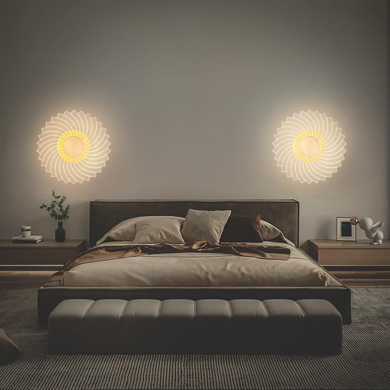 Image of Luxury Spiral Pattern 3-in-1 LED Wall Lamp for Living Room & Bedroom | Fancy Wall Light for Home Decoration, Hallway & Indoor Ambient Lighting (Golden Finish)