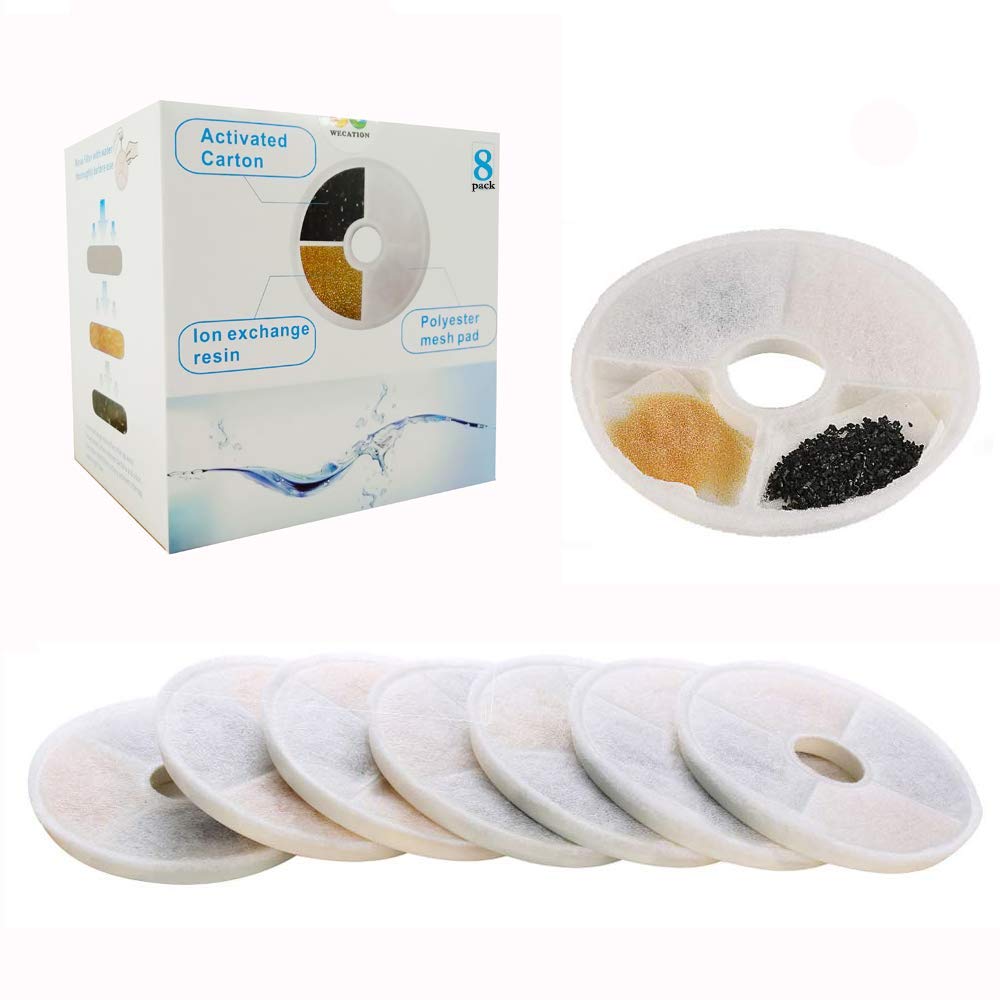 NEOUZA 8 Pack Filtros Compatible con Catit Fountain Flower Fountain Design Senses 2.0