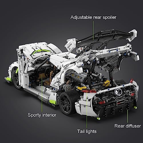 Misini Fantasma Super Car Building Kit,4346/Pcs Moc Building Blocks For Adults And Teens,1:8 Model Sports Car Sets, C61048W Technology Bricks #TOP2