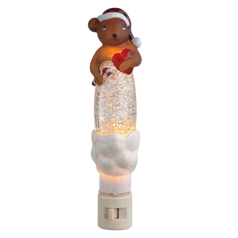 MIDWEST-CBK Santa Mouse with Candycane Shimmer Night Light