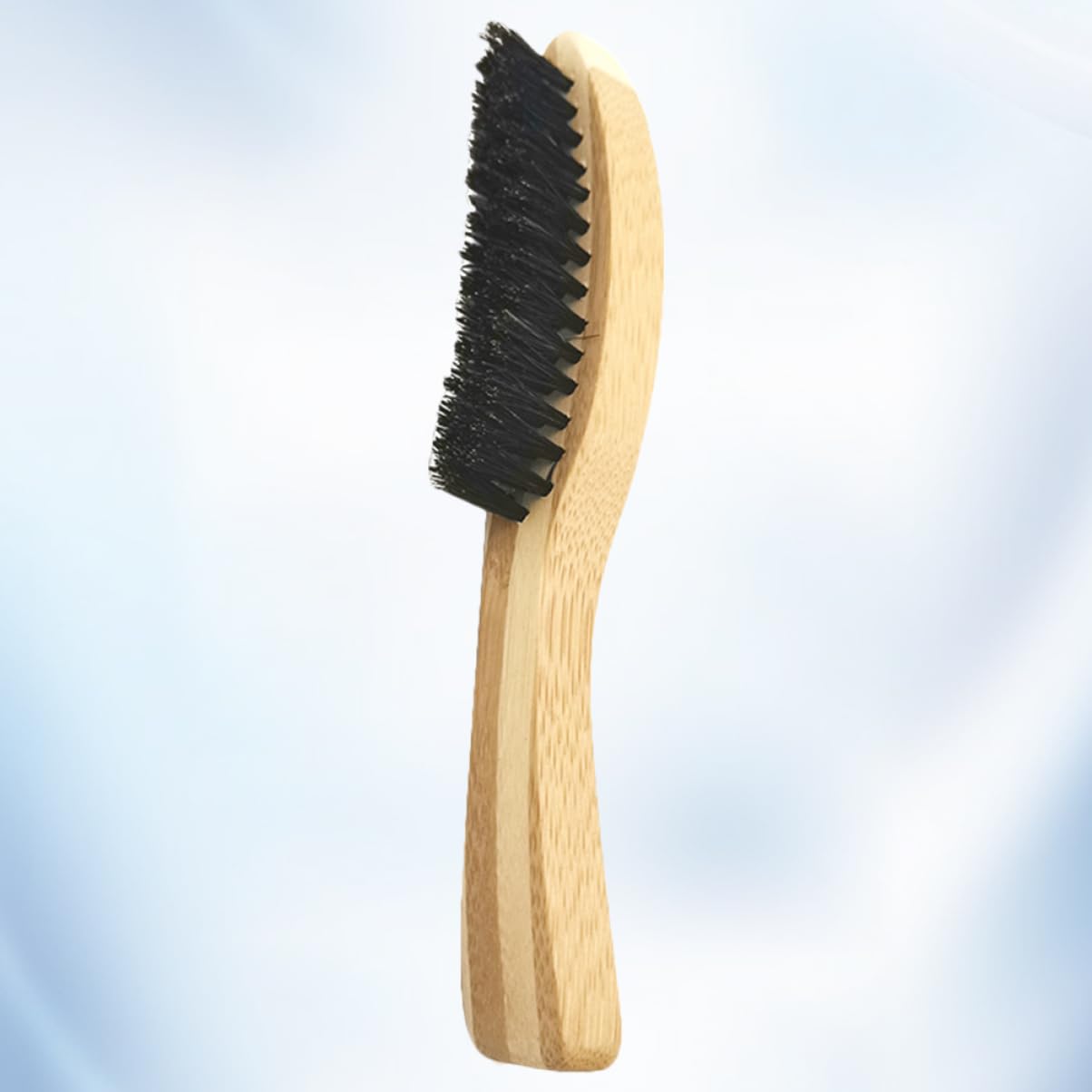 NULYLU 2pcs Long Handle Wooden Beard Brush Beard Care Accessory Solid Wood Brush Practical for Home Barber Shop Salon