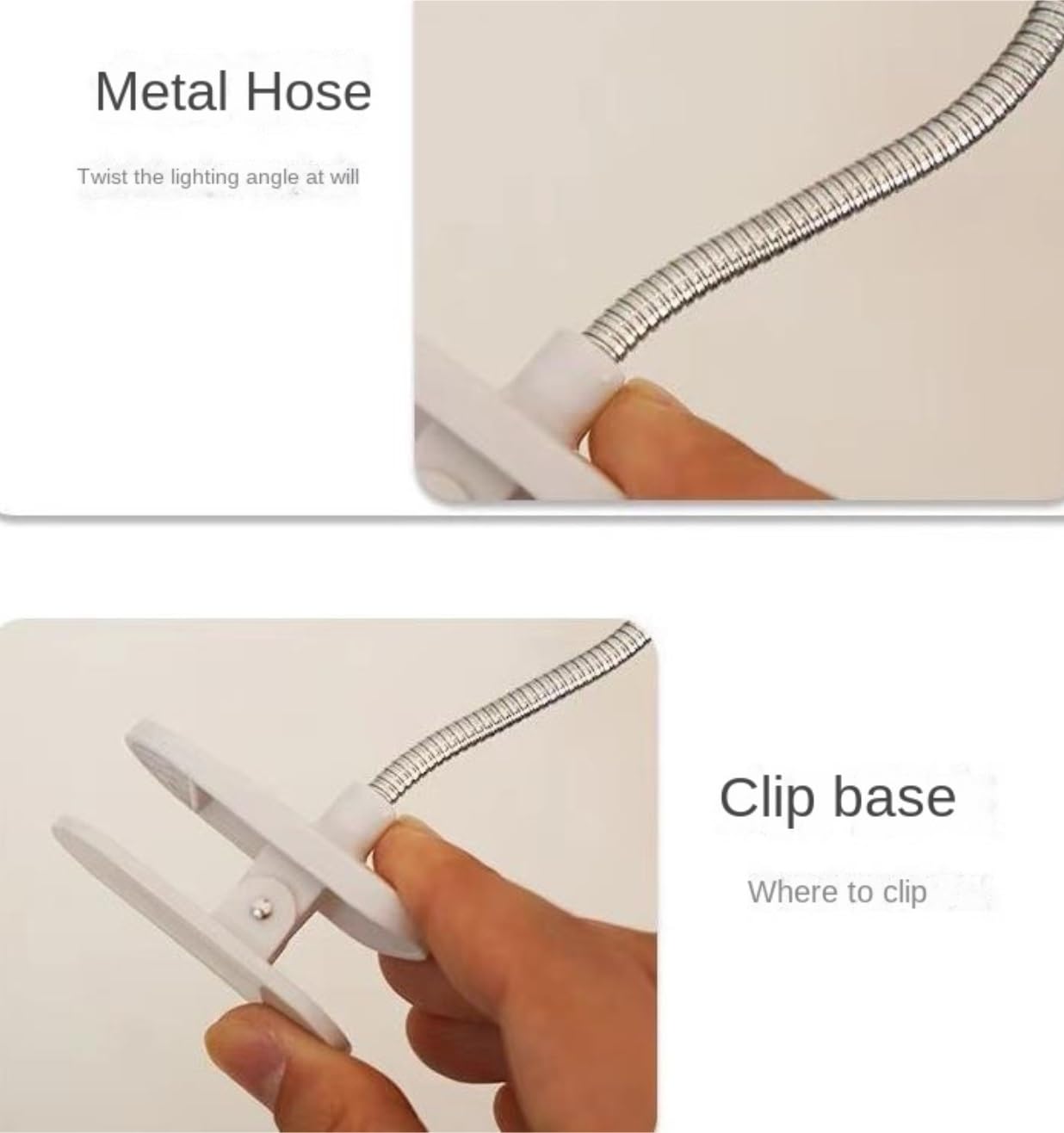 Lampada da Tavolo per Ufficio Lampada da Scrivania A LED Piccola con Clip, Pieghevole, for Studio, Camera Letto, Dormitorio Lampada da Scrivania Lettura(Pink)