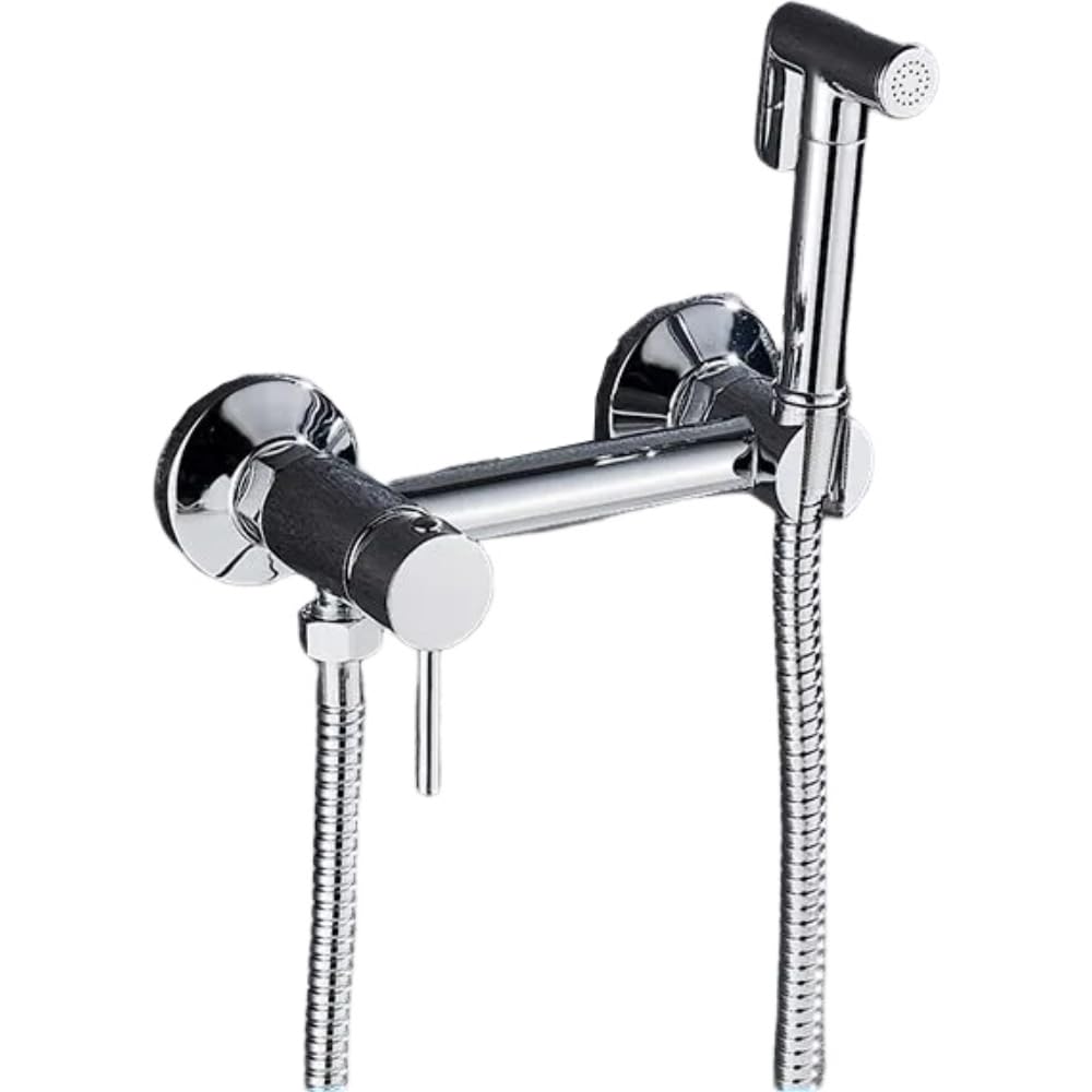 Robinet mélangeur de bidet avec douchette hygiénique en laiton finition chrome