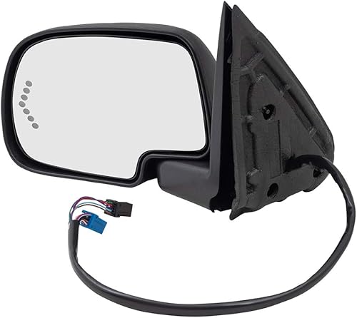 Miniatura 2 de Brock Pintura de espejo izquierdo para conductor del mercado de accesorios para combinar con tapa negra con señal de memoria de calor en vidrio,