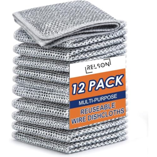 See full amazon price history chart for Relson Multipurpose Wire Dishwashing Rags for Wet and Dry Stainless Steel, Scrubber Non-Scratch Wire Dishcloth for Washing Dishes Sinks Counters (Silver) (Pack of 12) Relson Multipurpose Wire Dishwashing Rags for Wet and Dry Stainless Steel, Scrubber Non-Scratch Wire Dishcloth for Washing Dishes Sinks Counters (Silver) (Pack of 12) (B0D6RY12NR) Amazon Price History, Amazon Price Tracker