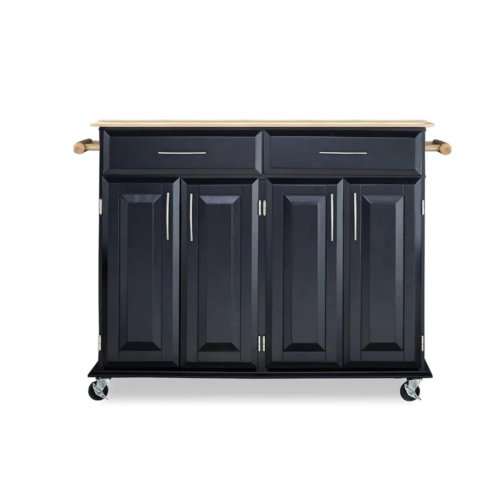 Chariot de Rangement Carro de Cocina con Almacenamiento,Gabinete de Almacenamiento de Cocina,Carro de Cocina rodante con Ruedas, Negro Chariot de Rangement