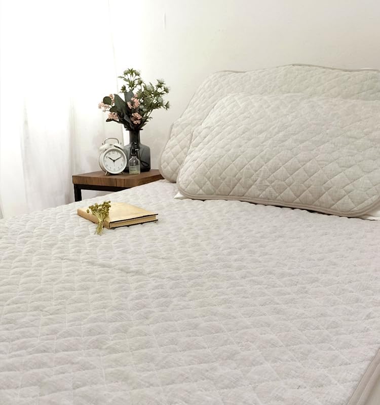 先染め　フレンチリネン敷きパッド　麻敷きパッド　ウォッシャブル　シングル　日本製 先染 麻敷きパッド フレンチリネン ラミーわた ウォッシャブル