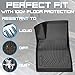Homeland Hardware Floor Mats Liners for Tesla Model 3 Interior Set in Black for Models All-Weather Multi-Layer Custom Laser Cut Max Chain Rolled Carbon Series Non Slip (2019-2020)
