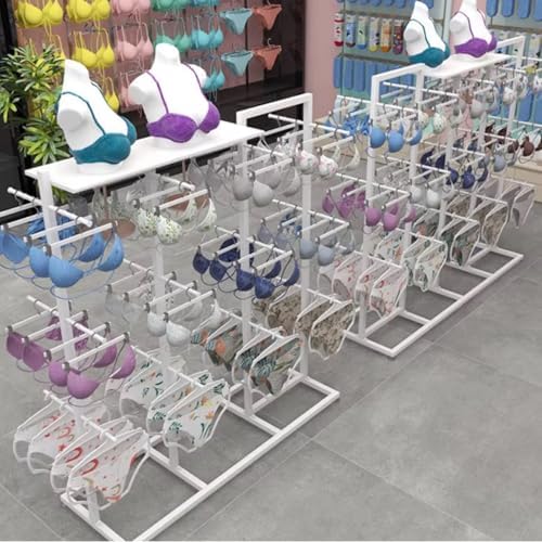 Double-Sided Garment Rack for Clothing Store, Multifunctional Display Stand for Underwear, Bras, Panties, Gloves & Accessories, Retail Organizer, Space-Saving Design