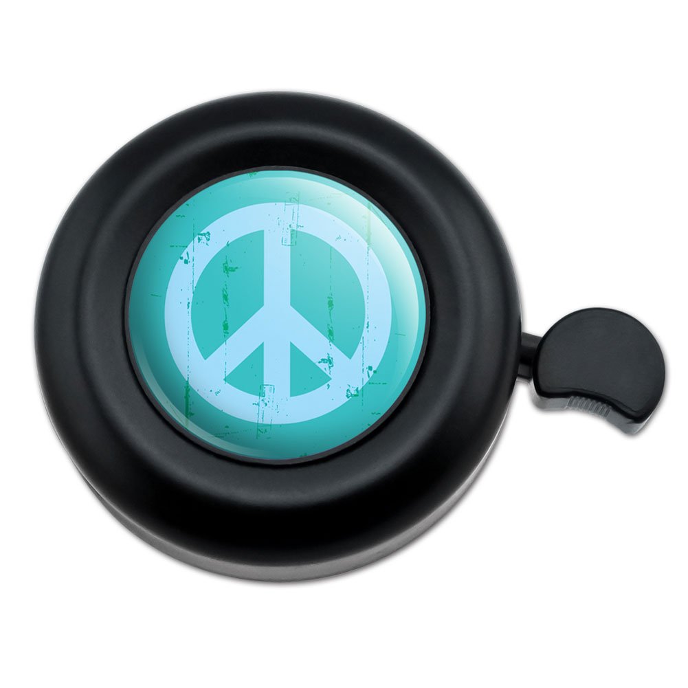 GRAPHICS & MORE Artsy Peace Sign Symbol Teal Bicycle Handlebar Bike Bell